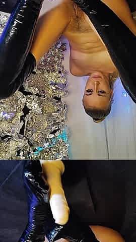 Latex Footjob Pee
