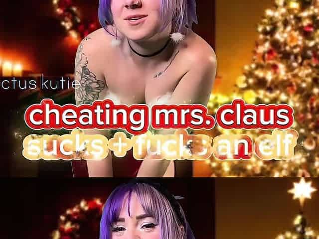 cheating mrs. claus sucks + bangs an elf