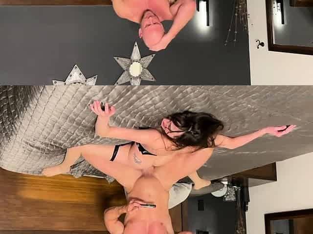 Anal with brunette takes hardcore cumshot