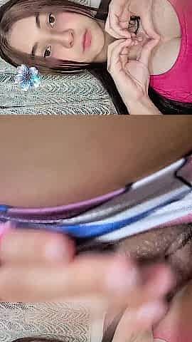 College cutie masturbates with a fan