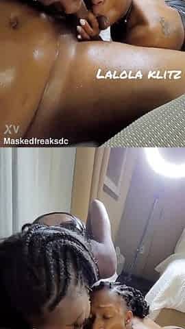 2 black strumpets getting drilled