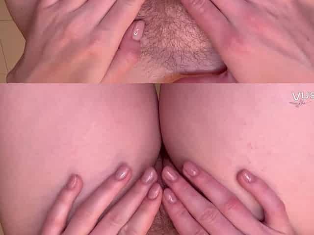 Close-up Pleasure: She Shaves Her Pussy and Squirts with Her Fingers