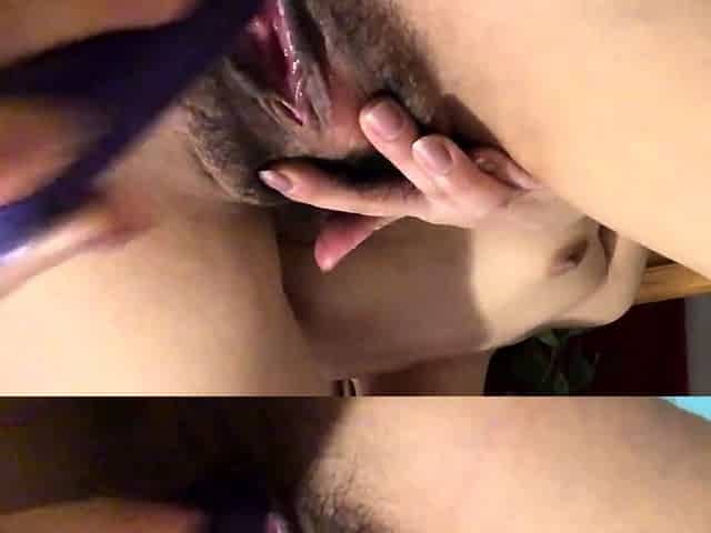 Close up pussy orgasm for toying hottie