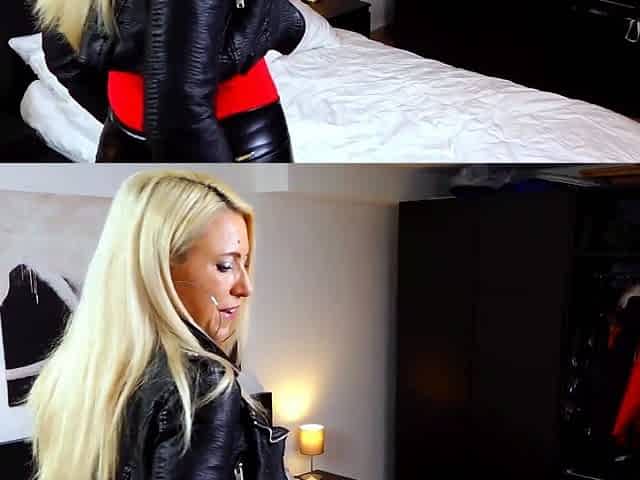 Sexy blonde blowjob and handjob