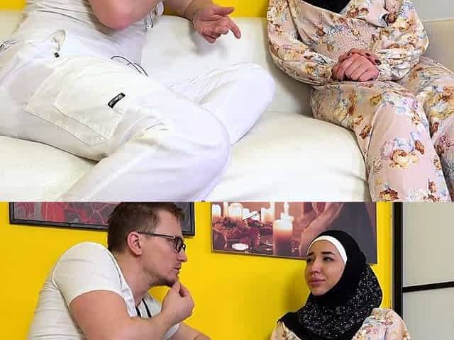 The doctor needs to taste a hairy Arab pussy