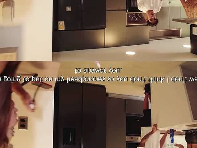Tanned stepmom railed in kitchen in turns with GF