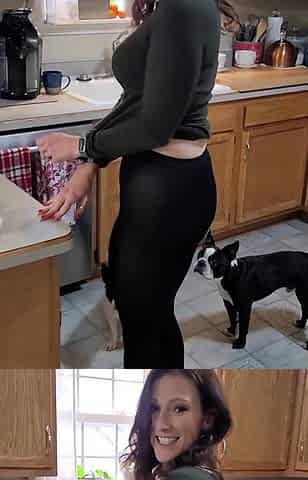 Brunette solo darling masturbating at home