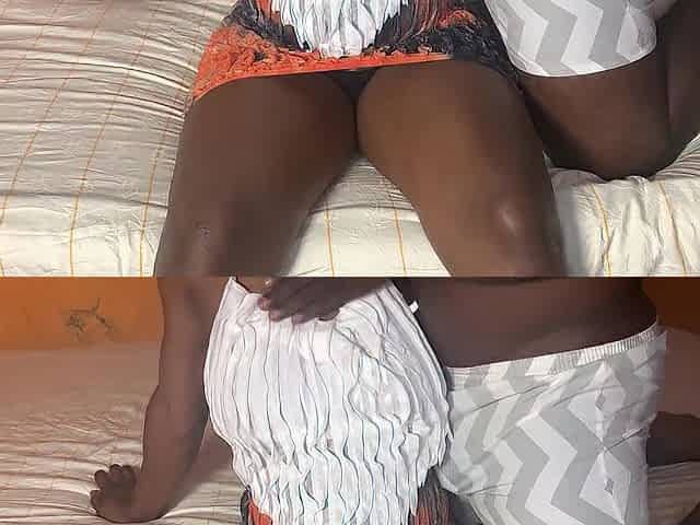 Afro student wears petticoat and visits her teacher