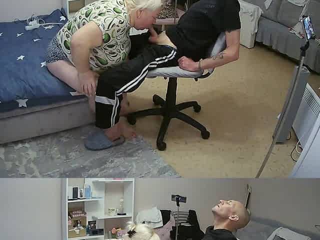 Mother-in-law Gives Me a Deep Blowjob so That I Cum in Her Mouth