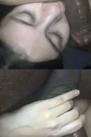 Brunette Slut Gives Blowjob To Big Cock Outdoors