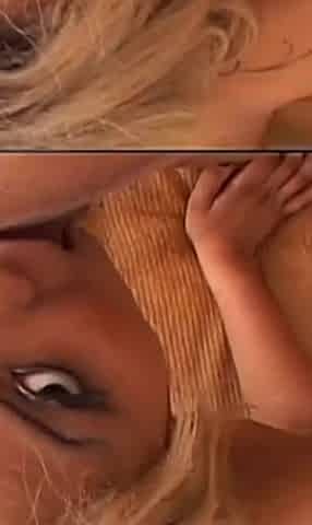 Latina Slut with Colored Blonde Hair Has an Interracial Threesome with Two Big Black Cocks