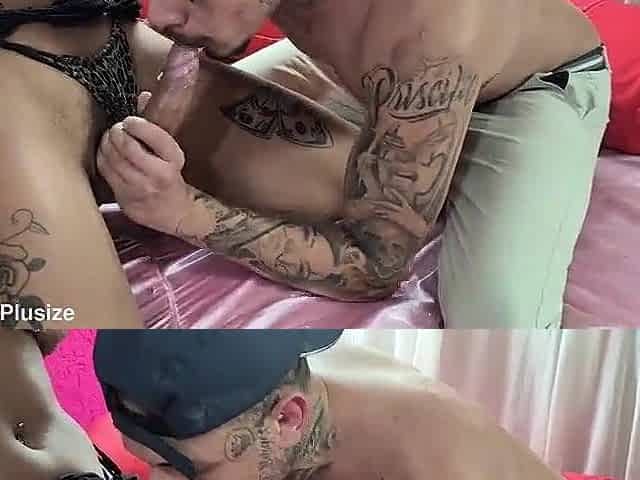 Wicked youthful male groaning deliciously on the doll's penis.