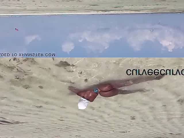 Flashing Twerking at a Beach in Africa