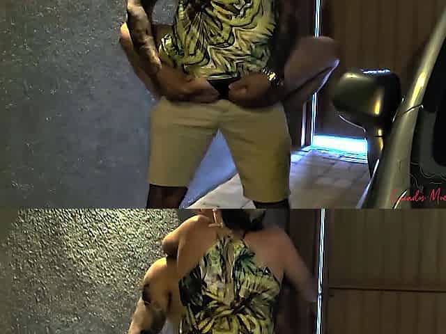 Meu corno cuckold me levou para foder com o macho dotado no DRIVE IN