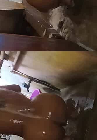 Tamil Girl Was Taking Bath in My Stepmother's Bathroom and I Secretly Took a Video