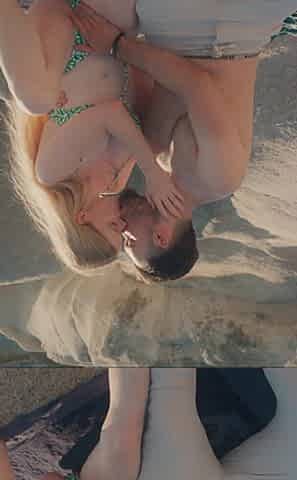 A Glimpse of Us Having Intimate Moments Outdoor on a Beach