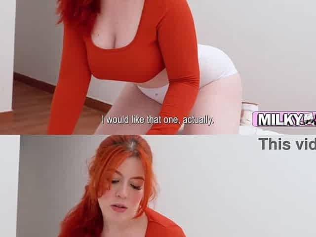 Breasty redhead rides her stepdad's jock to get a fresh cell phone