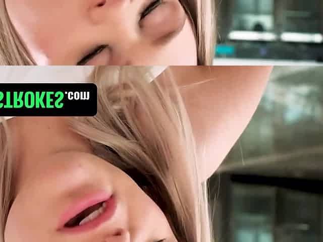 With her stepdad alone in the house and fucking on his dick on the sofa