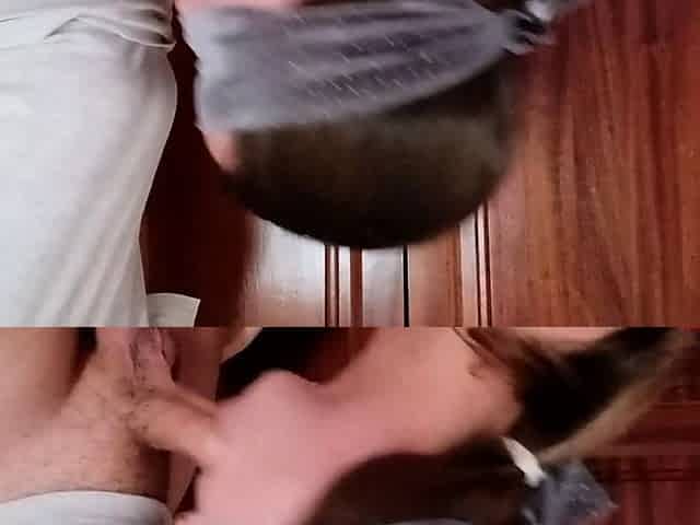 Blonde Teen Sucks and Swallows