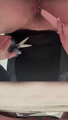 Combing My Pussy Bush and Shaving
