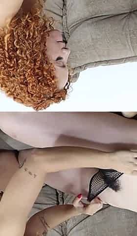 Fucking Me up in Lesbian Strapon Sex with a Big Ass Redhead