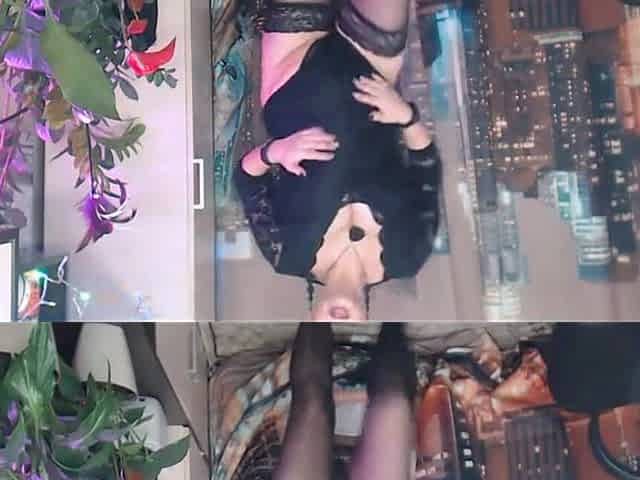 Hot Dancing Sexy Stepmommy, as Well as Her Solo Masturbation with Her Legs Wide Apart