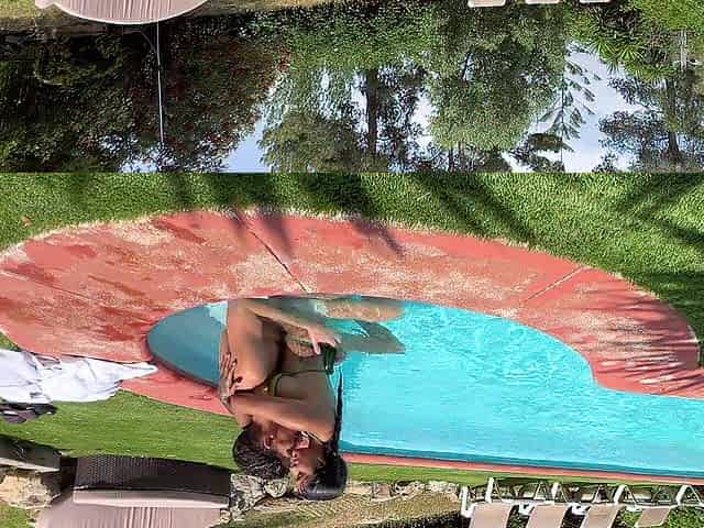Voyeuristic Neighbour Watches Us Screw in the Garden Pool - Yasmina Khan - Brady Bud
