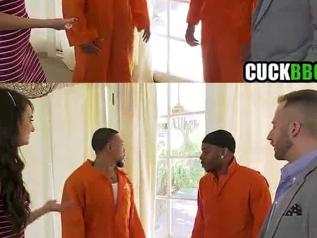 Cuck Sharing Hotwife With Ebony Convicts At Big
