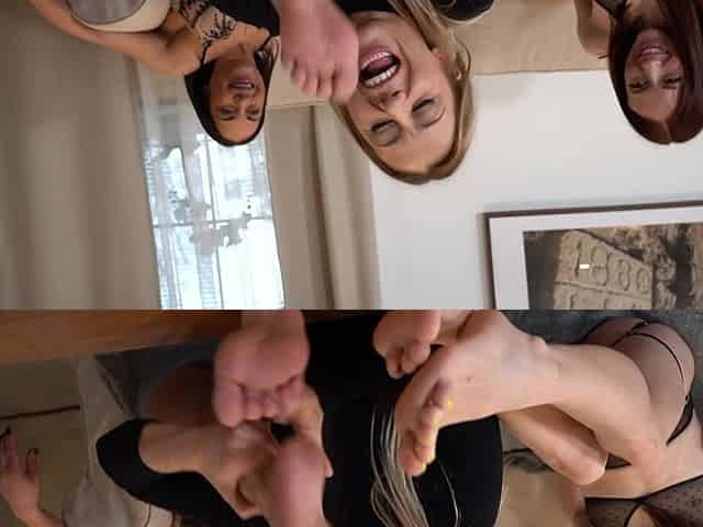 Three Hot Chicks Taste Testing Their Feet and Toes