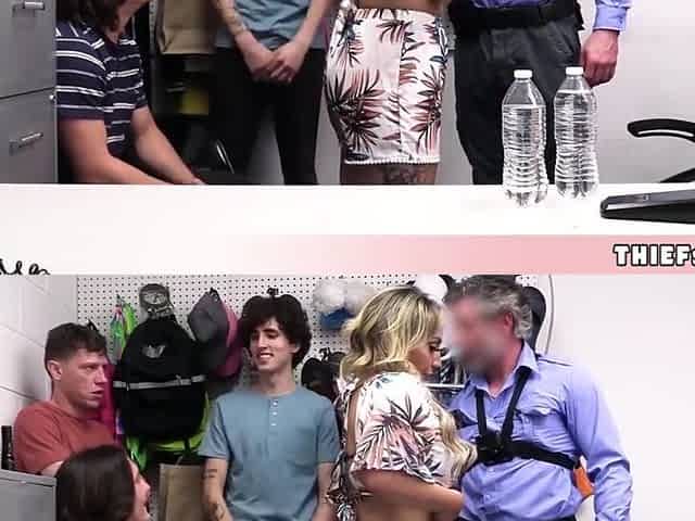 Blonde Golddigger Thief Gangbanged Hard