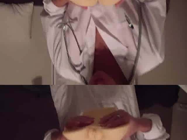 Mrs. Doctor exams a shy chap for her students - part 1