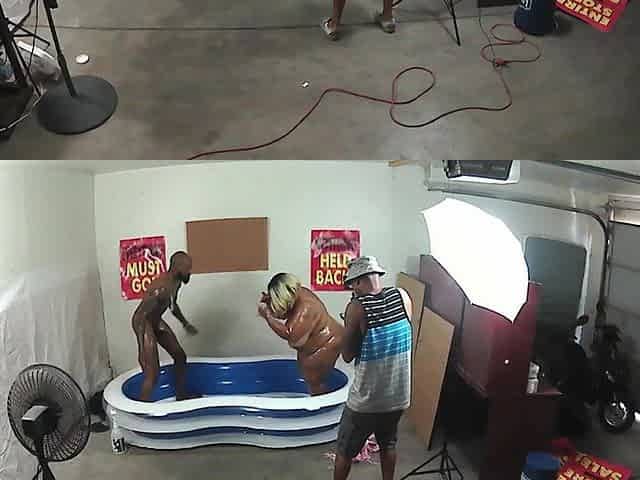 Behind the Scenes Back Yard Oil Wrestling