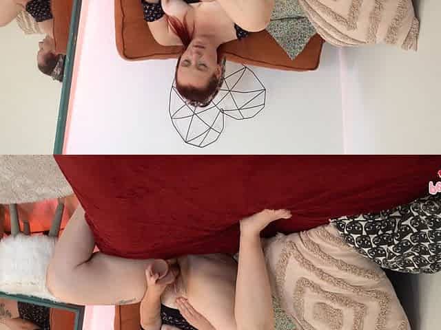 Masturbation and Creampie with a Big Dildo