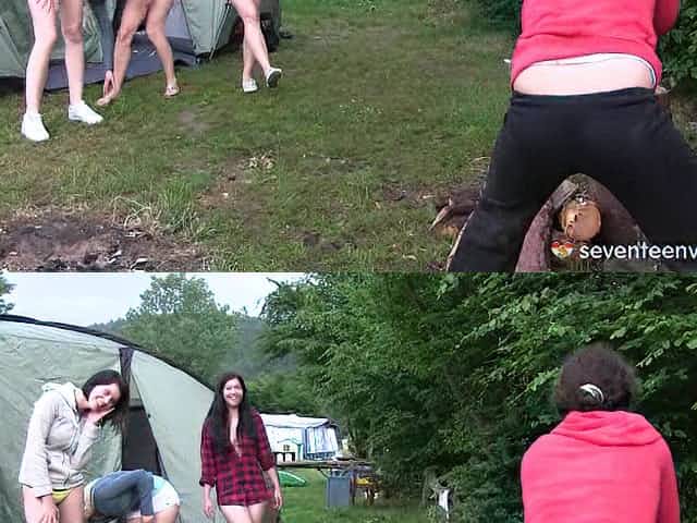 Teen camping trip turns to lesbian orgy
