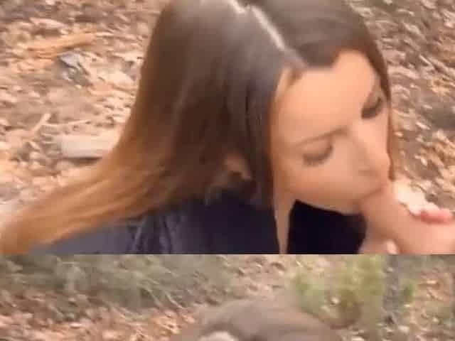 je lui bouffe la queue en pleine nature