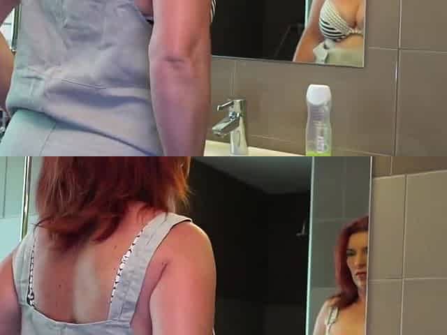 European Horny Housewife Getting Wet In The Bathtub