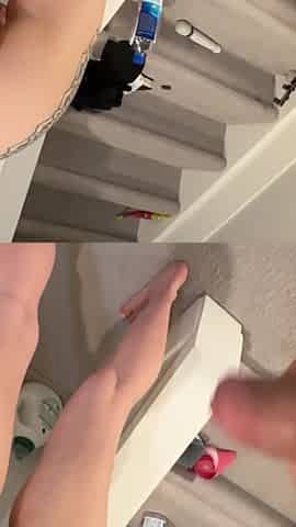 She Stuck in the Laundry Only Cum Inside Can Help Her