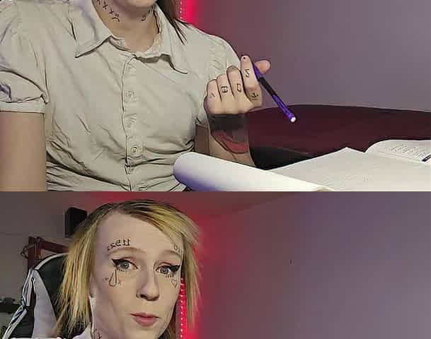 College T-hotty / Femboy undresses and bangs for homework assist - Transgender JOI