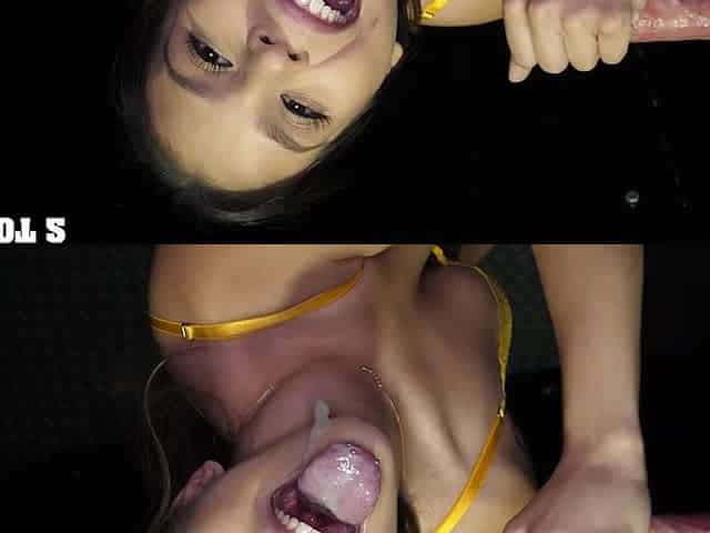 Marley Madden shared cock sucking and swallowing cum with a blonde in a thrilling gloryhole scene.