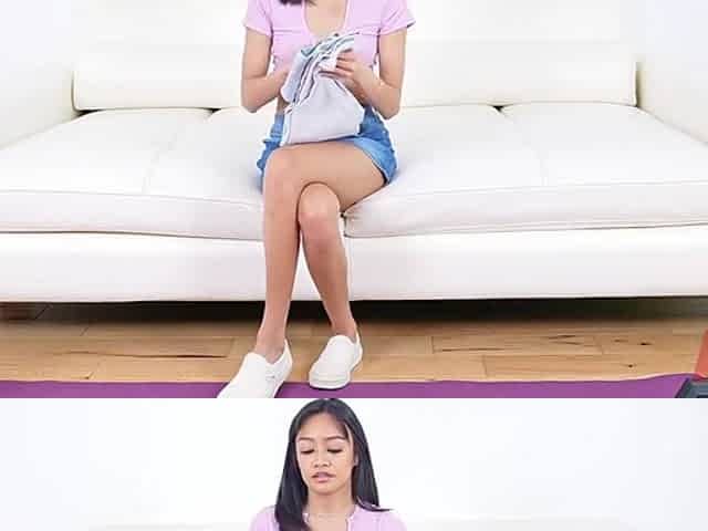 Linda Blonde And Jade Kimiko In Casting And Creampie Petite Asian Teen In Yoga Pants