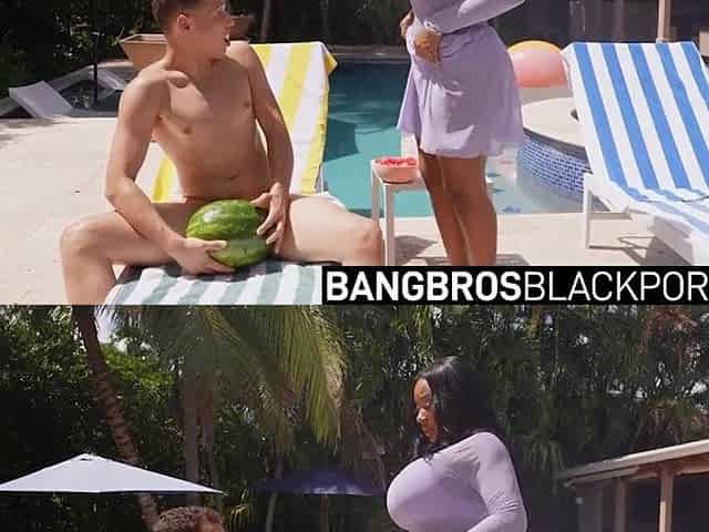 Tiamaria Watermelon Titty Bang Turns Hard BBC - Ebony Porn