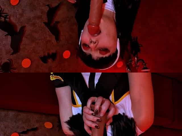 Nun of Church of Satan banging herself in all holes