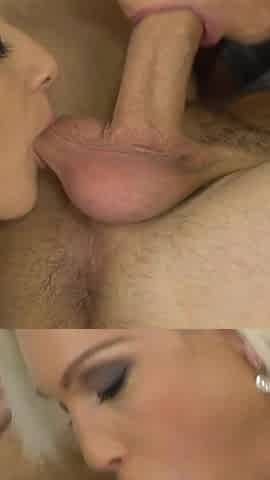 Stepsister sharing stepbrother's dick