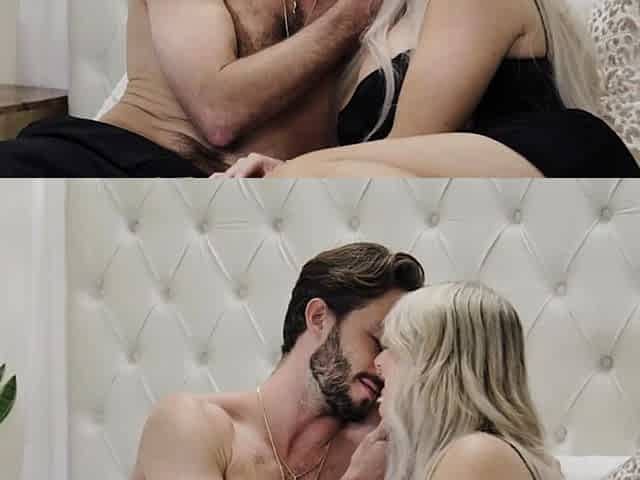 ADULTMOBILE - Sexy Blonde Babe Bounces Up And Down On A Big