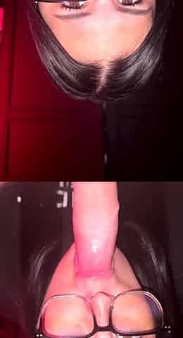 ShesNew Amateur brunette girlfriend POV blowjob handjob