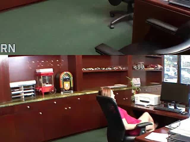 Recent hawt secretary teen drilled in the office with hawt twat creampie