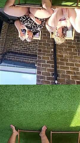 Interracial Lesbian Rooftop Cum Party Starring Sexyspice36 and Juliet Redhead