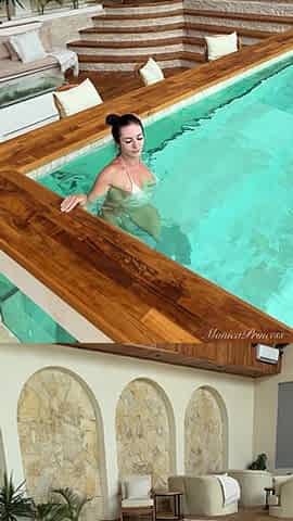 Chill Day on Villa, Tease in the Pool, Shower