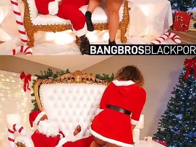 Large Butt Mrs Claus Raven Thick Takes Santa's BBC - ebony porn