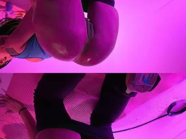 Large oiled up booty after workout